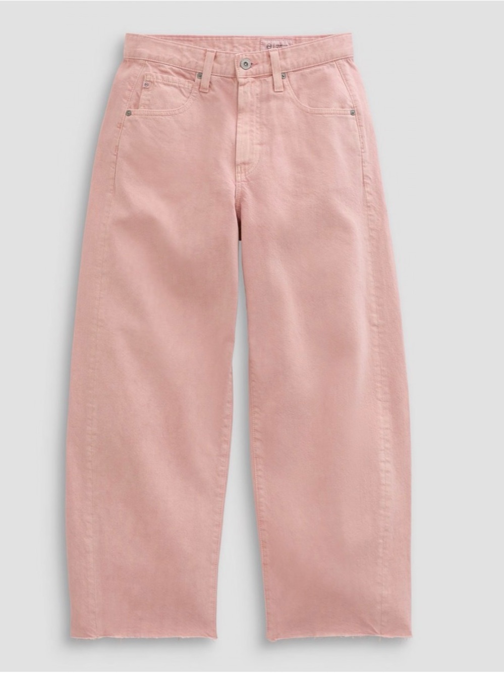 AG Hattie Crop Barrel Jeans Pink Sulfur Sparkling Rose 24 NEW